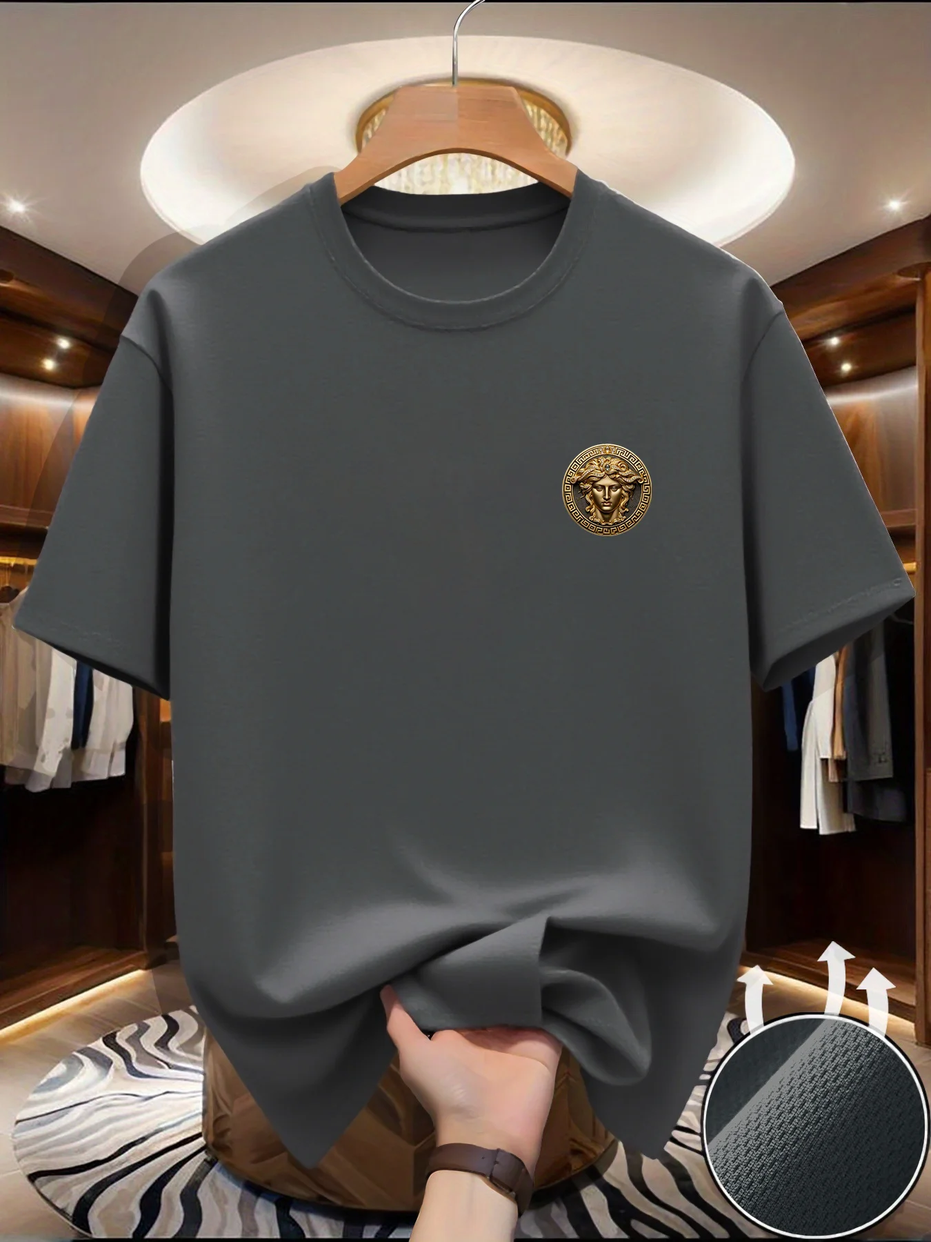 Summer Clothing Europe - เสื้อยืดพิมพ์ลายผู้หญิงสำหรับผู้ชาย เสื้อผ้าลำลองสำหรับฤดูร้อน ใส่เล่นกีฬากลางแจ้ง แห้งเร็ว แขนสั้น ไซส์ยุโรป
