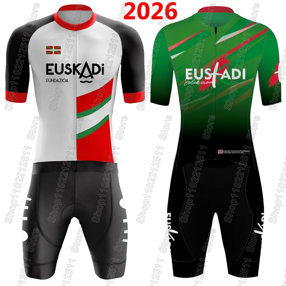 Summer Clothing Sale Men - ชุดเสื้อเจอร์ซีย์ปั่นจักรยานทีม Euskadi 2026 ชุดฤดูร้อนสเปน ชุดปั่นจักรยานเสือหมอบ เสื้อจักรยาน