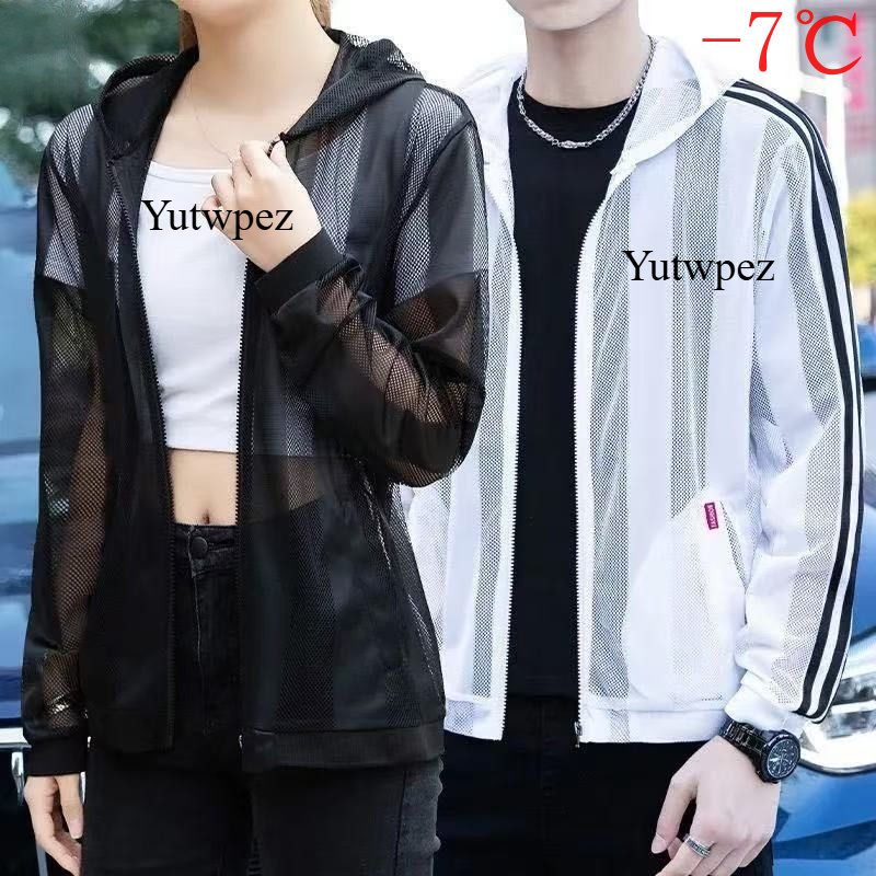 Yours Summer Clothing - เสื้อผ้าป้องกันแสงแดดผ้าไหมน้ำแข็งสำหรับผู้ชายฤดูร้อนน้ำหนักเบาระบายอากาศได้ดีมีฮู้ดแจ็คเก็ตแห้งเร็วเสื้อคลุมกันรังสีอัลตราไวโอเลตกลางแจ้ง