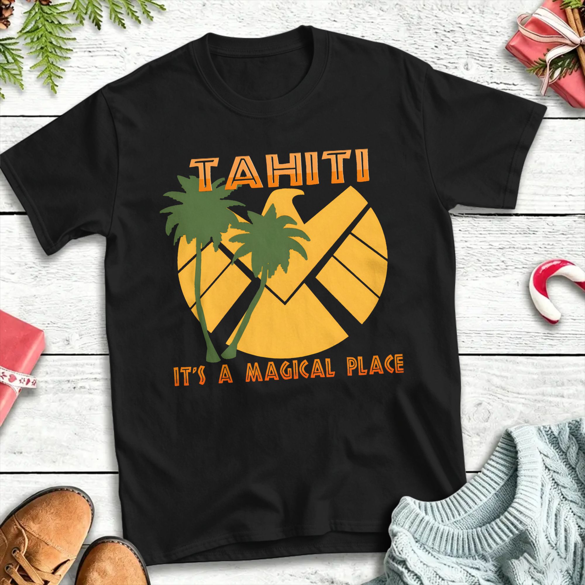 Summer Clothing Places - ตาฮิติเป็นสถานที่มหัศจรรย์ เสื้อยืดผ้าฝ้ายสำหรับผู้ชาย เสื้อยืดสตรีทแวร์ฤดูร้อน เสื้อยืดลำลอง เสื้อผ้าดีไซน์โอเวอร์ไซส์