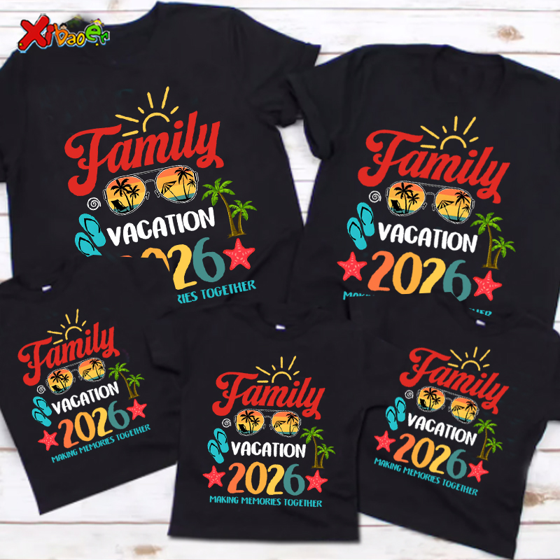 Summer Clothing Europe - เสื้อยืดครอบครัวสุดพิเศษ ปี 2026 สไตล์เรโทร สำหรับทริปครอบครัว เสื้อยืดเข้าชุดกันสำหรับครอบครัว