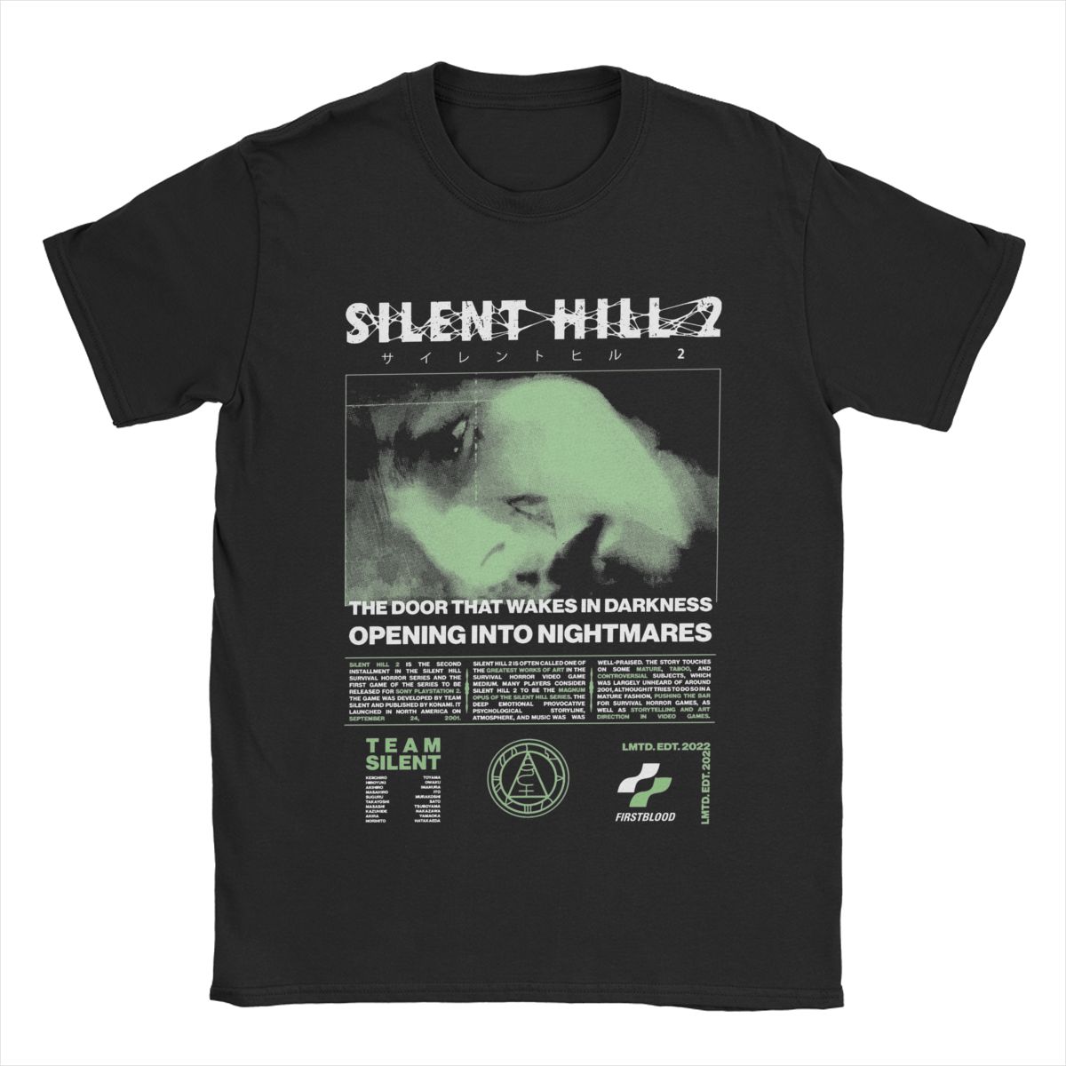 Summer Hill Clothing - ผู้ชาย Silent Hill 2 T เสื้อผ้าฝ้ายเสื้อผ้าสบายๆแขนสั้นคอรอบคอ