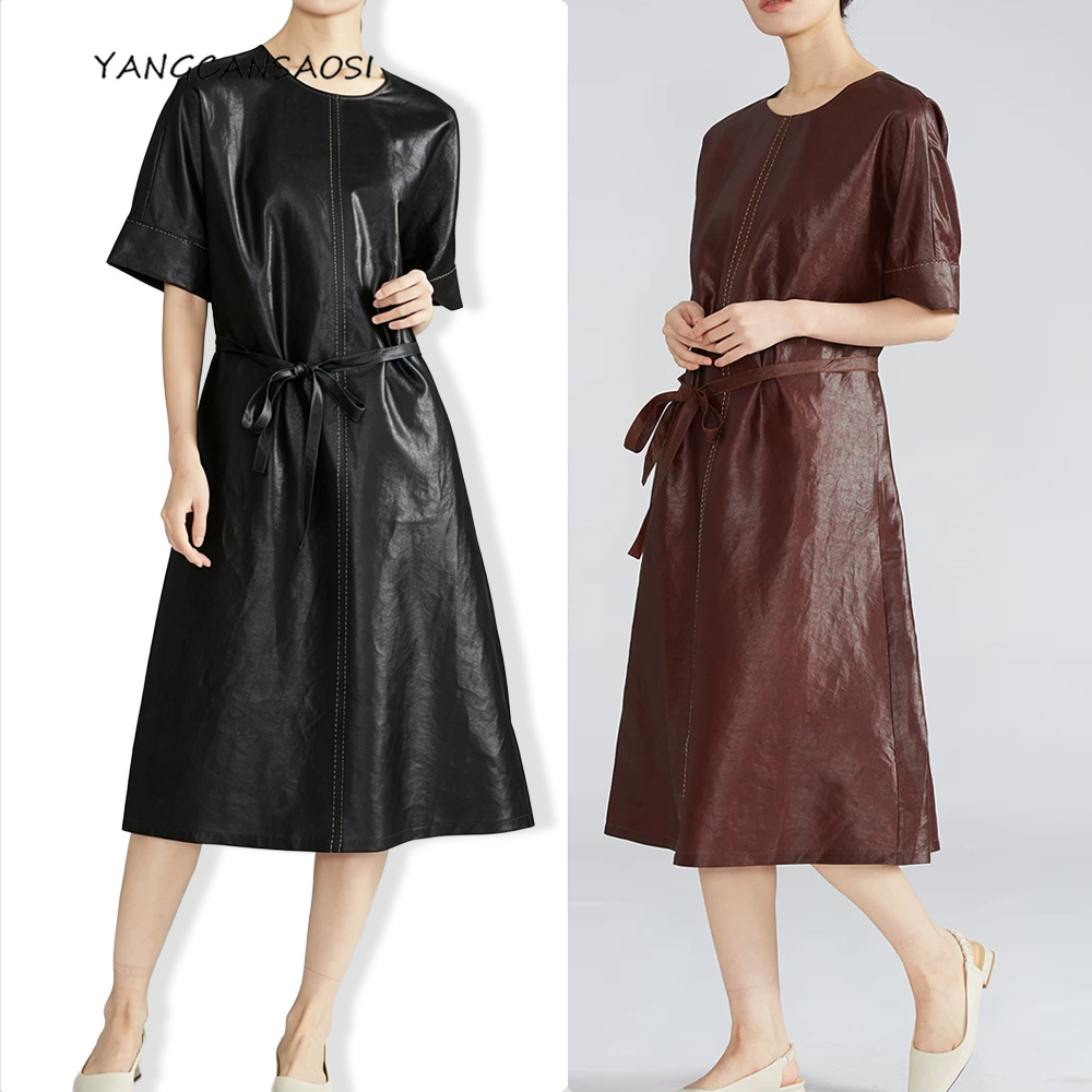 Summer Gauze Clothing - เสื้อผ้าแฟชั่นฤดูร้อนของผู้หญิง 100% ผ้าไหมหม่อนธรรมชาติ กวางตุ้ง ผ้าก๊อซ คอกลม