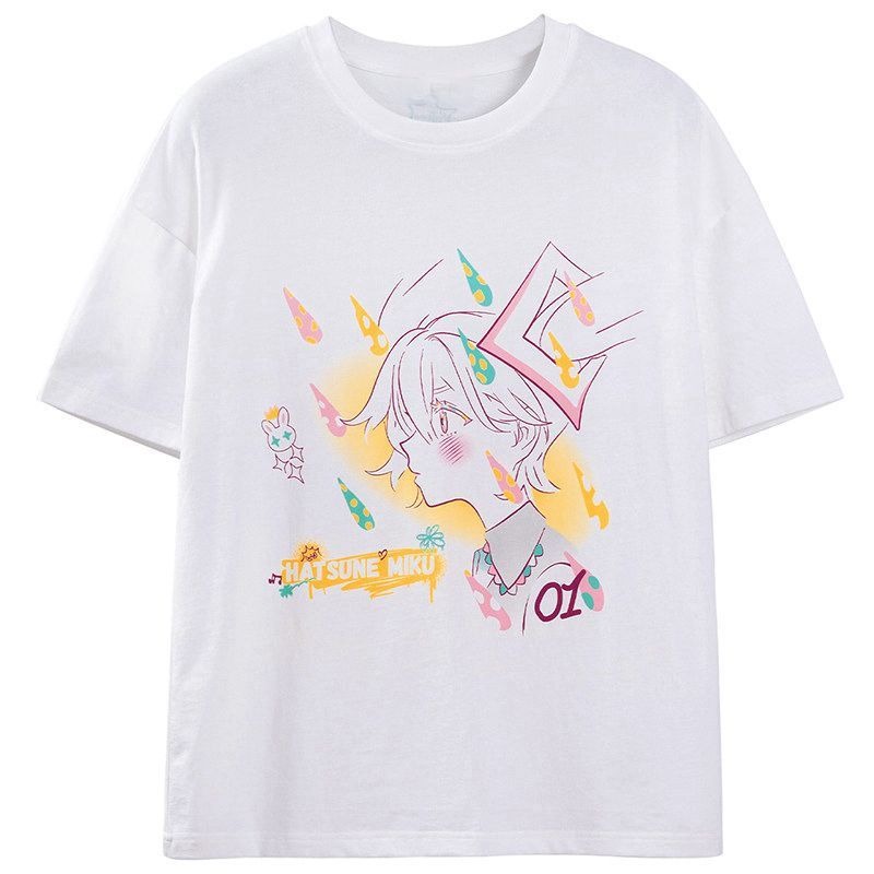 Japan Summer Festival Clothing - ใหม่ฮัตสึเนะ มิกุเสื้อยืดแขนสั้นมิกุสำหรับผู้ชายและผู้หญิงเทรนด์ฤดูร้อนทุกชุดเสื้อลำลองผ้าฝ้ายของขวัญเทศกาลขายส่ง