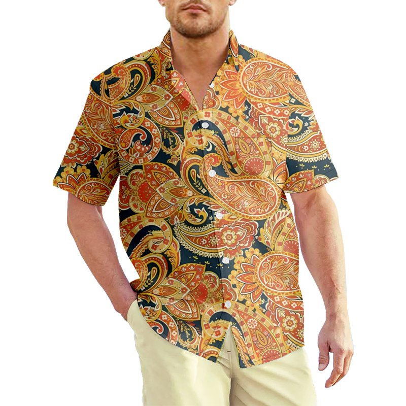 Summer Clothing India - เสื้อเชิ้ตลายพาสลีย์ลายพิมพ์3D สไตล์ฮาราจูกุสำหรับผู้ชายเสื้อผ้าเสื้อกระโปรงกราฟิกแนวจิตวิญญาณและอินเดีย