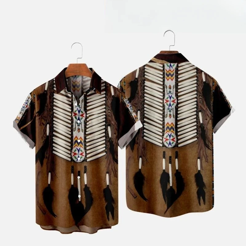 Indian Summer Vintage Clothing - สไตล์ชาติพันธุ์อินเดีย 3D พิมพ์เสื้อชายหาดผู้ชายผู้หญิงแฟชั่นสตรีทแวร์วินเทจเสื้อแขนสั้นชายเสื้อเสื้อผ้าผู้ชาย