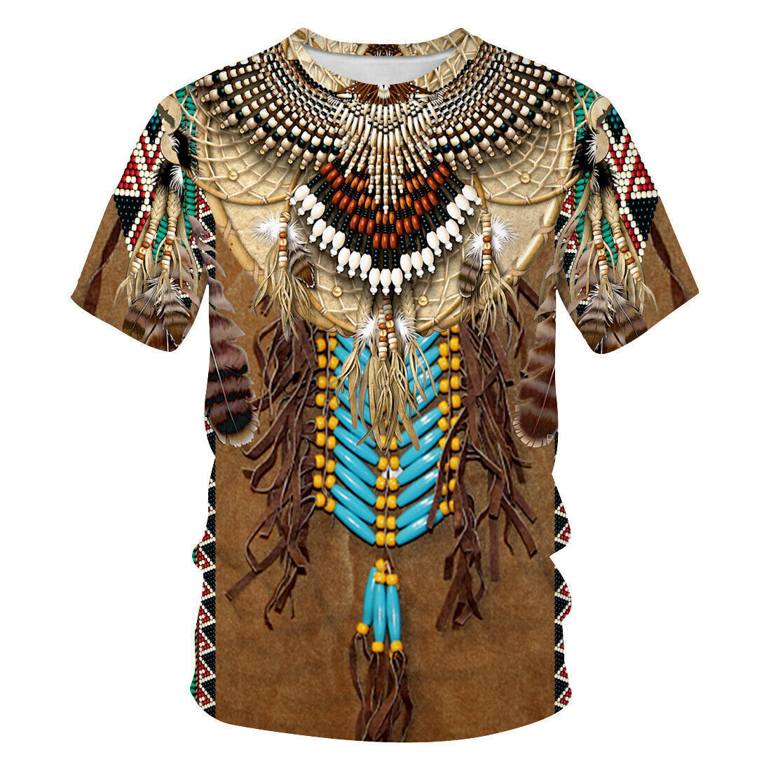 Indian Summer Vintage Clothing - เสื้อยืดพิมพ์ลายสไตล์อินเดีย 3 มิติ แฟชั่นฤดูร้อนสำหรับผู้ชายและผู้หญิง วินเทจ ทรงโอเวอร์ไซส์