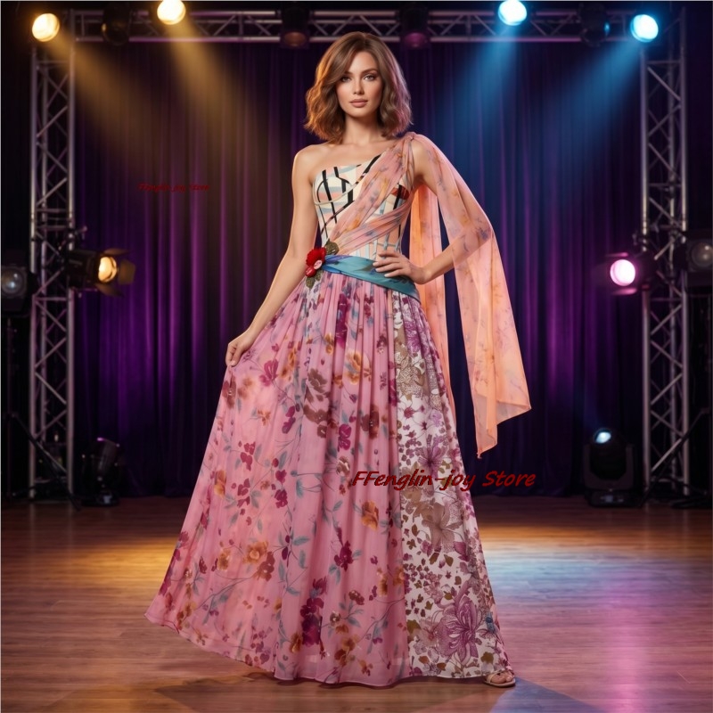 Summer Clothing Europe - ชุดคอนเสิร์ตอะนิเมะฤดูร้อน-ชุดกระโปรงลายดอกไม้สีชมพู Rosy Zhao, Zhao Lusi สไตล์กรุงเทพฯ,