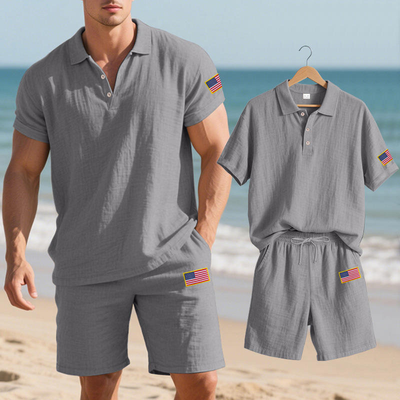 เสื้อเชิ้ตลินินลำลองลายโลโก้วั - Summer Clothing Beach บทวิจารณ์และราคา