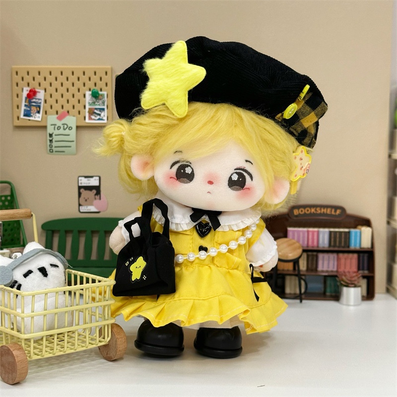 ชุดเสื้อผ้าตุ๊กตาผ้าฝ้ายขนาด 2 - Yellow Summer Clothing บทวิจารณ์และราคา