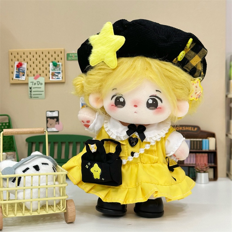 ชุดเสื้อผ้าตุ๊กตาผ้าฝ้ายขนาด 2 - Yellow Summer Clothing บทวิจารณ์และราคา
