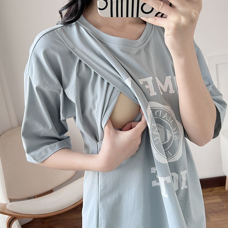 ชุดพยาบาลคนท้องให้นมบุตรเสื้อย - Summer Clothing Women บทวิจารณ์และราคา