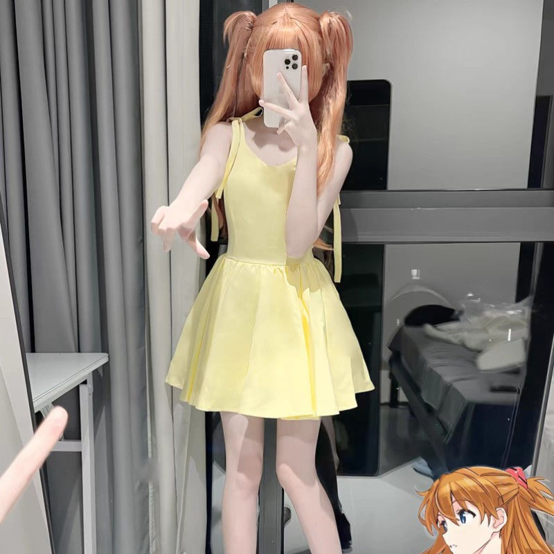 Shikinami Asuka Langley ชุดสีเ - Yellow Summer Clothing บทวิจารณ์และราคา