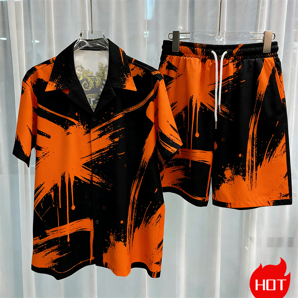 ชุดเซ็ตแฟชั่นผู้ชายพิมพ์ลายดิจ - Summer Clothing Line บทวิจารณ์และราคา