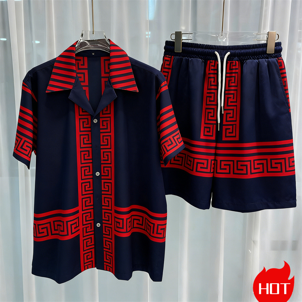 ชุดเซ็ตแฟชั่นผู้ชายพิมพ์ลายดิจ - Summer Clothing Line บทวิจารณ์และราคา