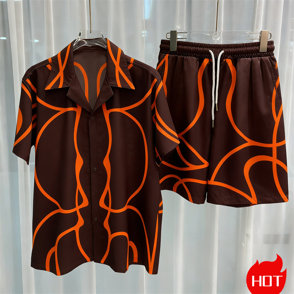 ชุดเซ็ตแฟชั่นผู้ชายพิมพ์ลายดิจ - Summer Clothing Line บทวิจารณ์และราคา
