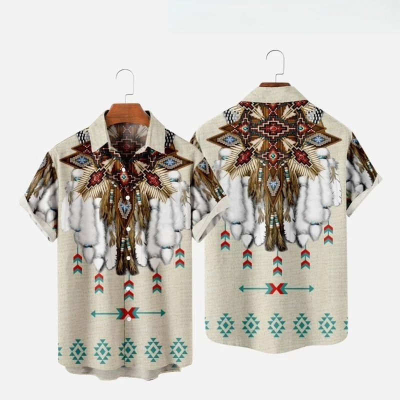 เสื้อชายหาดพิมพ์ลาย3D สไตล์อิน - Indian Summer Vintage Clothing บทวิจารณ์และราคา