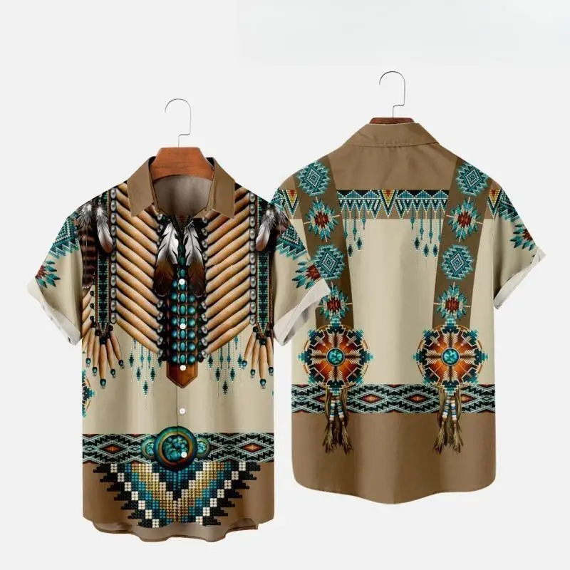 เสื้อชายหาดพิมพ์ลาย3D สไตล์อิน - Indian Summer Vintage Clothing บทวิจารณ์และราคา
