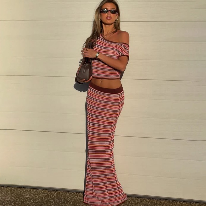 ทูลาโรสกระโปรงถักผู้หญิงชุด 2  - Summer Clothing For Older Women บทวิจารณ์และราคา