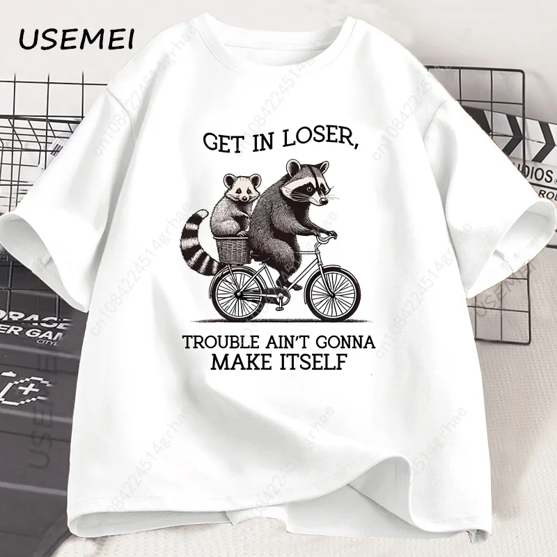 เสื้อยืด Get in Loser ลายแรคคู - Yours Summer Clothing บทวิจารณ์และราคา