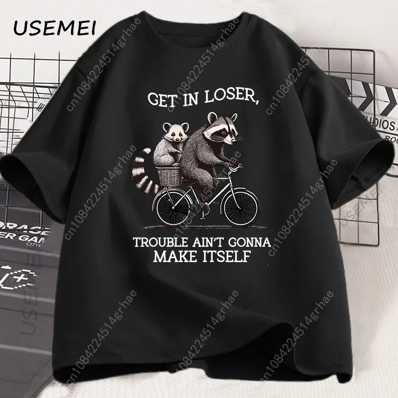 เสื้อยืด Get in Loser ลายแรคคู - Yours Summer Clothing บทวิจารณ์และราคา