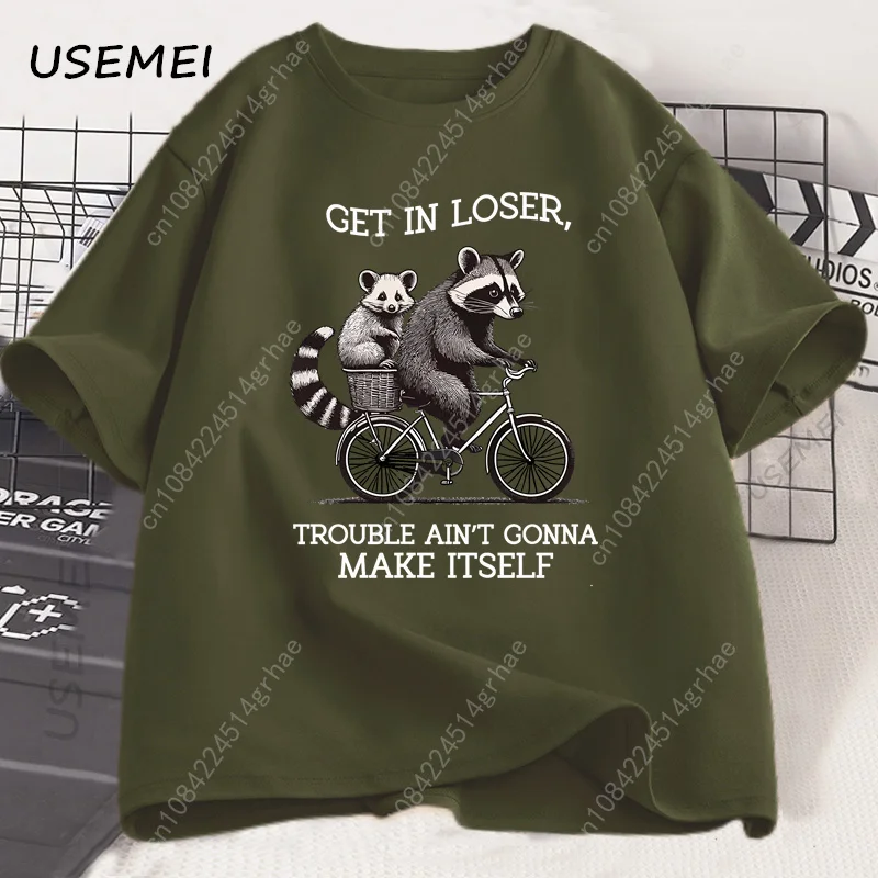 เสื้อยืด Get in Loser ลายแรคคู - Yours Summer Clothing บทวิจารณ์และราคา