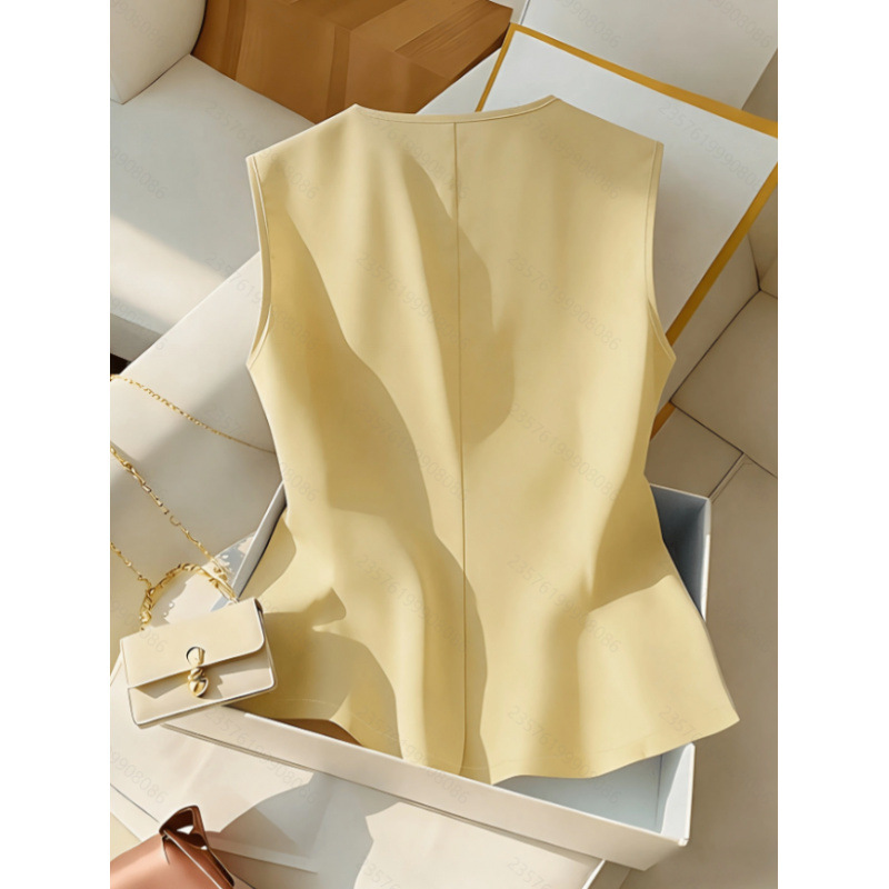 เสื้อกั๊กเบลเซอร์ผู้หญิงทรงสวย - Yellow Summer Clothing บทวิจารณ์และราคา