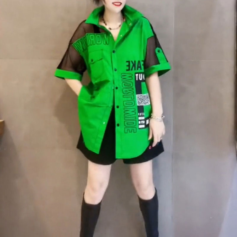 Casual Letterพิมพ์หลวมเสื้อStr - Summer Gauze Clothing บทวิจารณ์และราคา