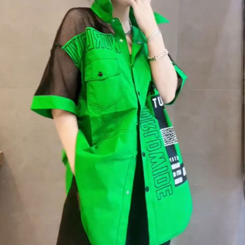 Casual Letterพิมพ์หลวมเสื้อStr - Summer Gauze Clothing บทวิจารณ์และราคา