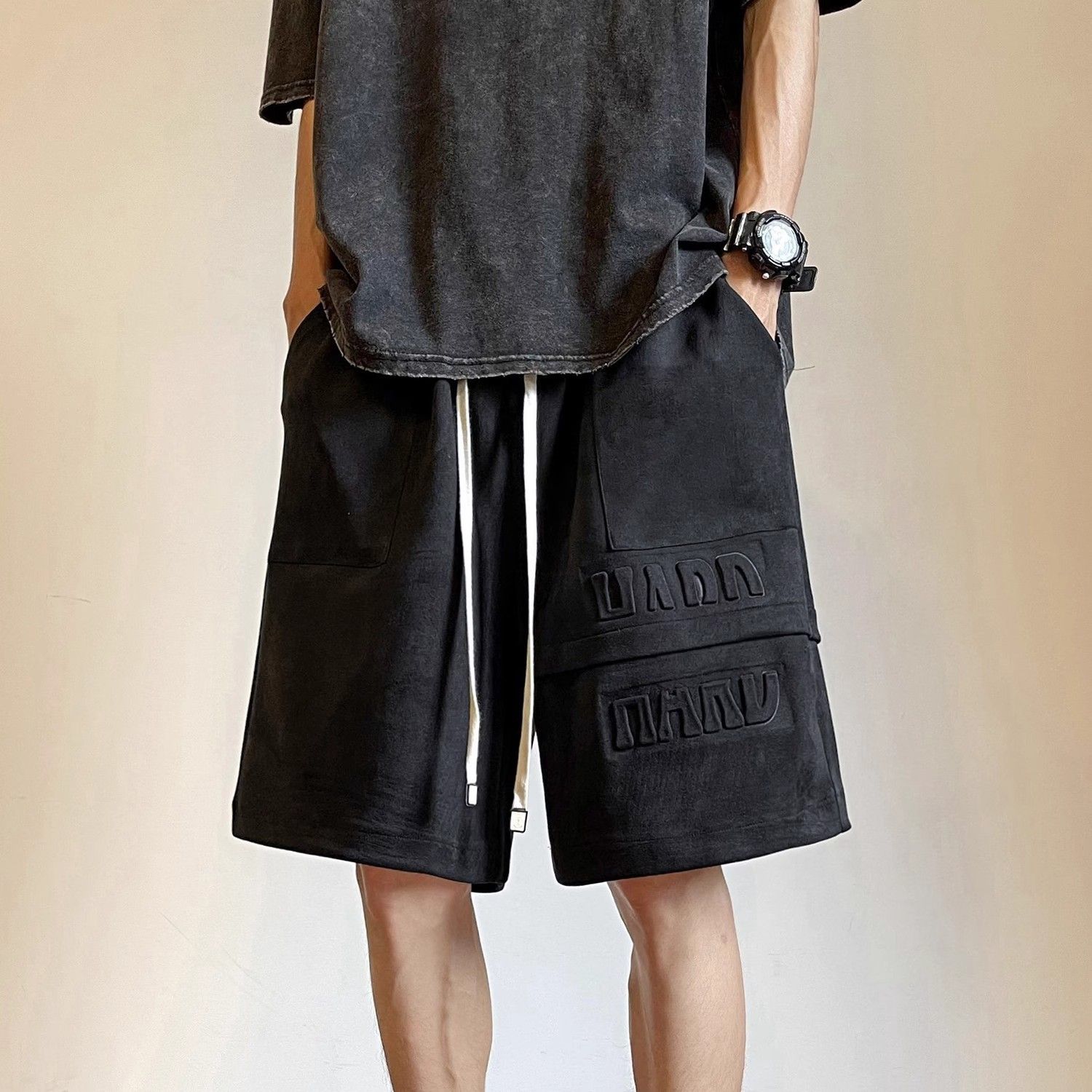 กางเกงขาสั้นผู้ชาย Letter Spli - Summer Clothing Deals บทวิจารณ์และราคา
