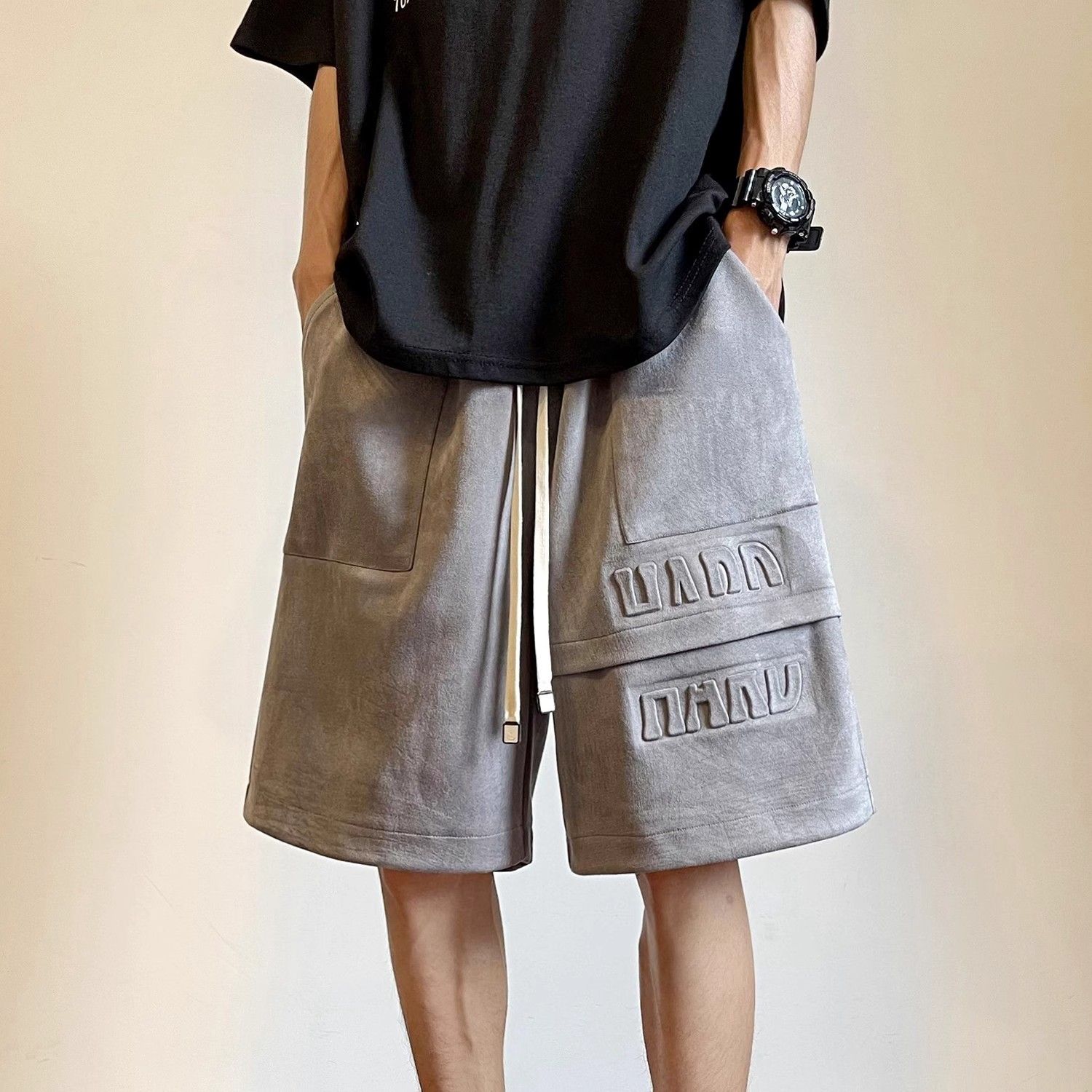 กางเกงขาสั้นผู้ชาย Letter Spli - Summer Clothing Deals บทวิจารณ์และราคา