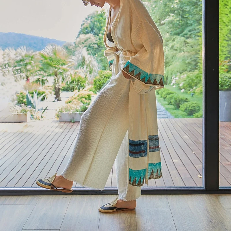 กางเกงผ้ามัสลิน 100% ผ้าฝ้ายเน - Summer Gauze Clothing บทวิจารณ์และราคา