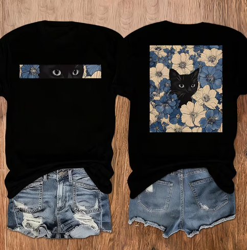 เสื้อยืดผู้หญิงแขนสั้นคอกลมลำล - Summer Clothing Places บทวิจารณ์และราคา