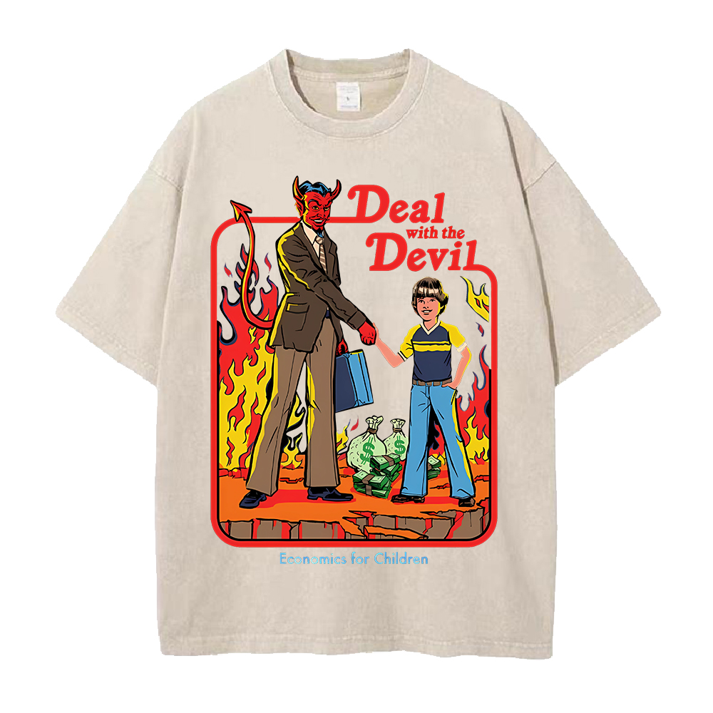 เสื้อยืดพิมพ์ลาย Deal With The - Summer Clothing Deals บทวิจารณ์และราคา