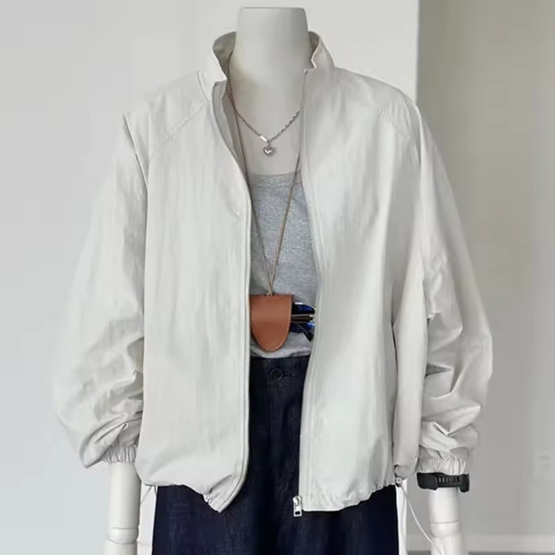 ผู้หญิงเกาหลีแขนยาวครีมกันแดดเ - Crew Clothing Summer Jacket บทวิจารณ์และราคา