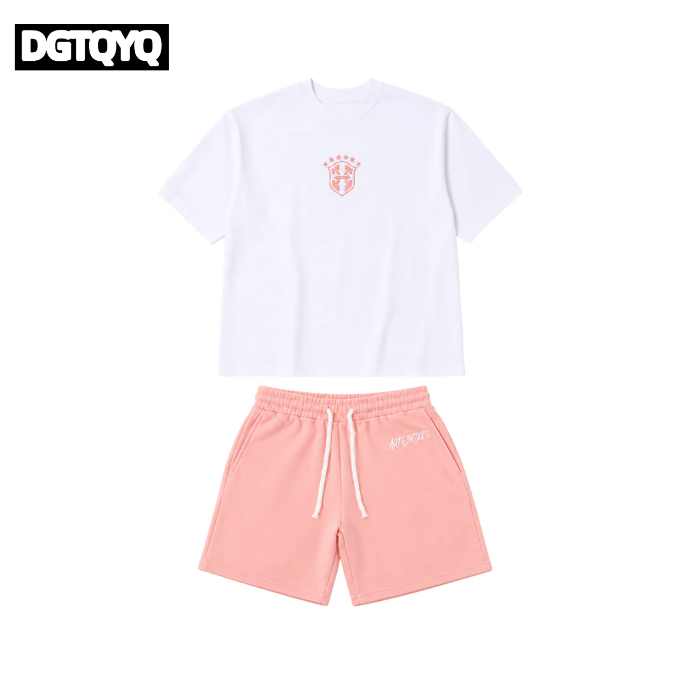 ชุดเซ็ตเสื้อยืดคอกลมพิมพ์ลายกั - Summer Clothing Women บทวิจารณ์และราคา