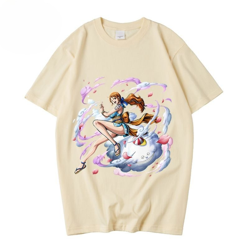 วันพีชอะนิเมะนามิเสื้อยืดพิมพ์ - Japan Summer Festival Clothing บทวิจารณ์และราคา