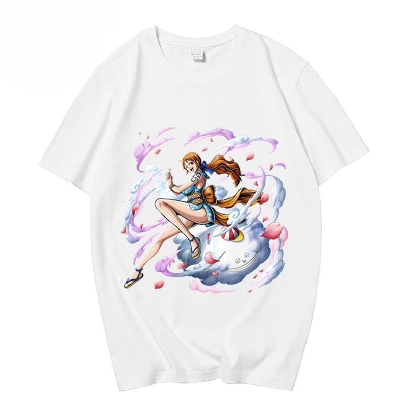 วันพีชอะนิเมะนามิเสื้อยืดพิมพ์ - Japan Summer Festival Clothing บทวิจารณ์และราคา