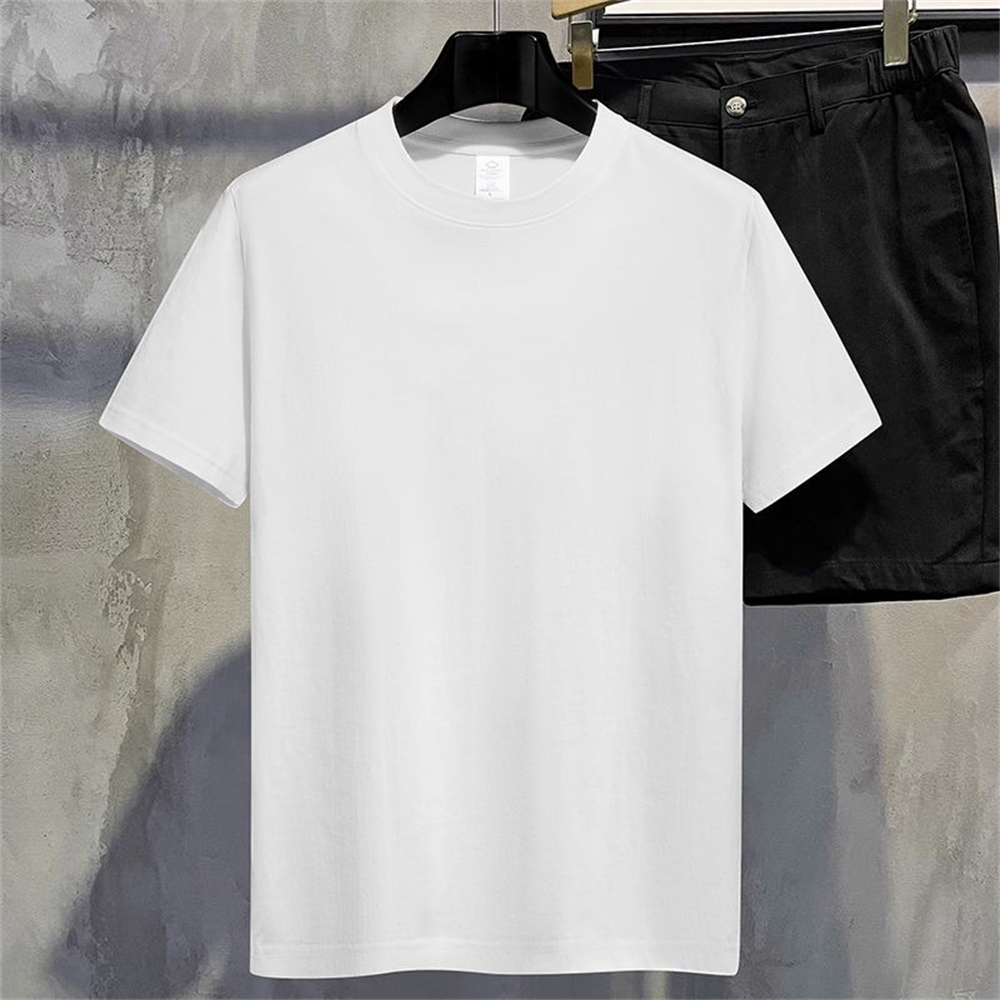 เสื้อยืดคอกลมแขนสั้นสีพื้นผ้าฝ - Summer Clothing Women บทวิจารณ์และราคา