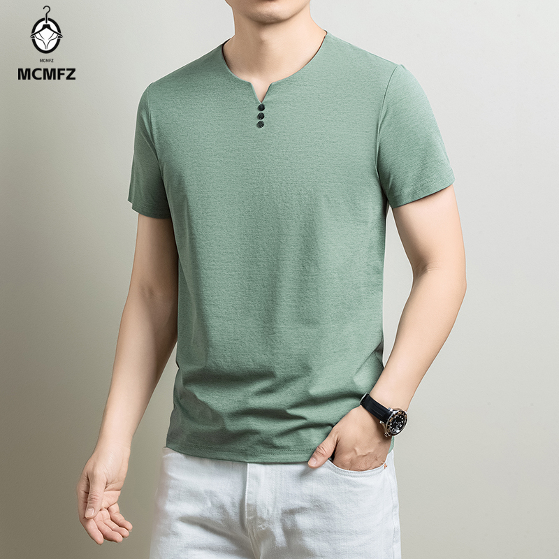 เสื้อยืดเฮนลีย์แบบพื้นฐานสำหรั - Summer Clothing Line บทวิจารณ์และราคา