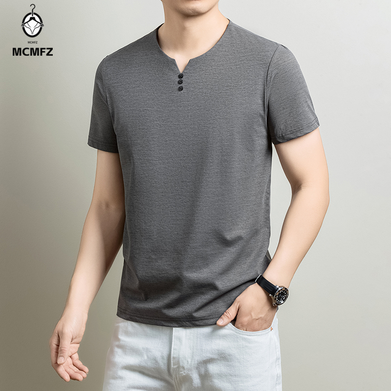เสื้อยืดเฮนลีย์แบบพื้นฐานสำหรั - Summer Clothing Line บทวิจารณ์และราคา