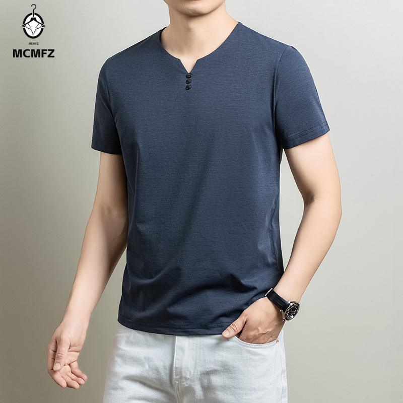 เสื้อยืดเฮนลีย์แบบพื้นฐานสำหรั - Summer Clothing Line บทวิจารณ์และราคา