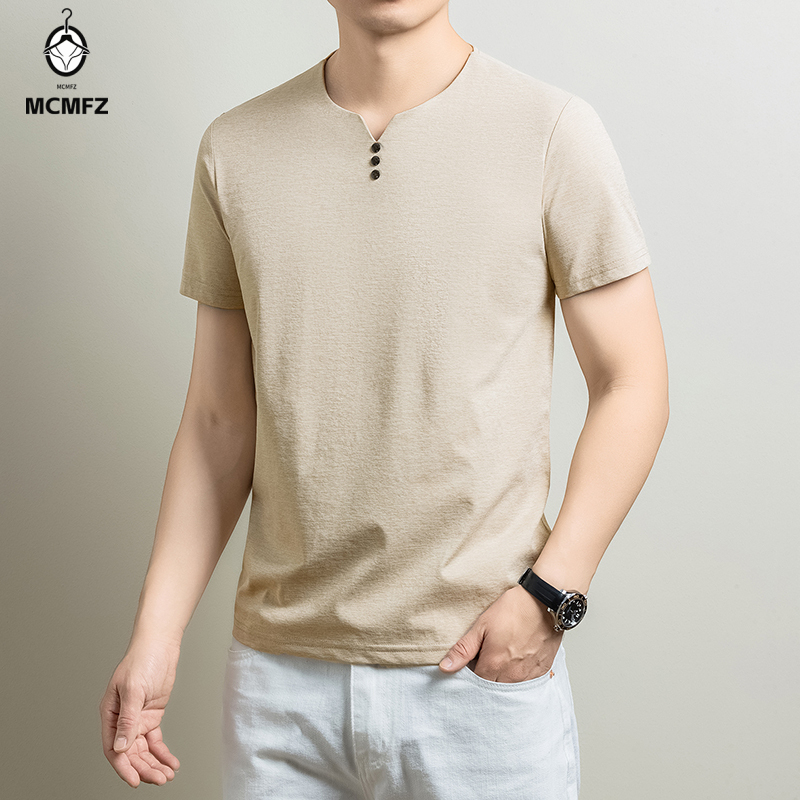 เสื้อยืดเฮนลีย์แบบพื้นฐานสำหรั - Summer Clothing Line บทวิจารณ์และราคา