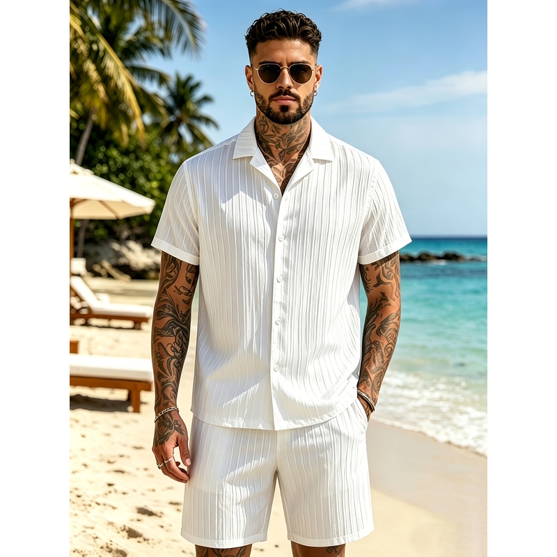 ชุดสูทลำลองฤดูร้อนสำหรับผู้ชาย - Summer Clothing Beach บทวิจารณ์และราคา
