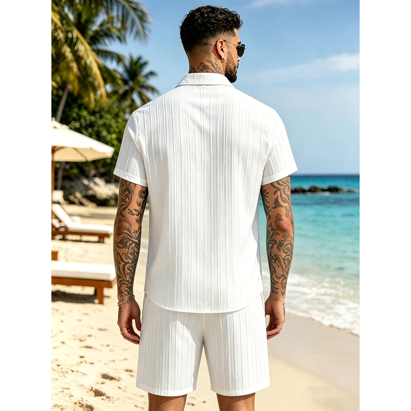 ชุดสูทลำลองฤดูร้อนสำหรับผู้ชาย - Summer Clothing Beach บทวิจารณ์และราคา