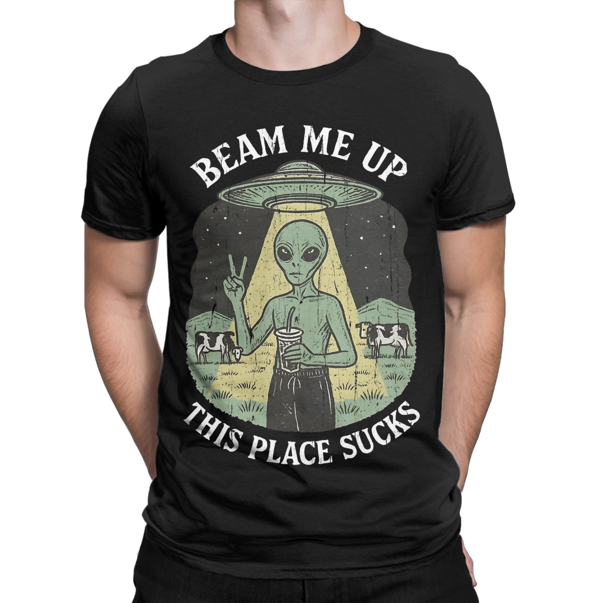 เสื้อยืดตลกๆ ลาย Beam Me Up Th - Summer Clothing Places บทวิจารณ์และราคา