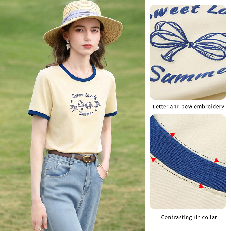 I BELIEVE YOU เสื้อยืดปักลายตั - Yellow Summer Clothing บทวิจารณ์และราคา