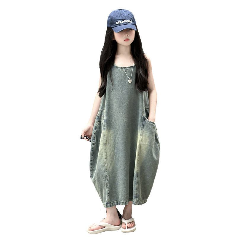 Vintage Blue เด็กหญิงคุณภาพสูง - Yours Summer Clothing บทวิจารณ์และราคา