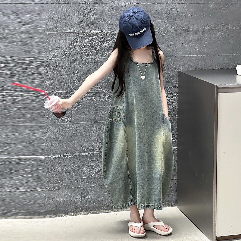 Vintage Blue เด็กหญิงคุณภาพสูง - Yours Summer Clothing บทวิจารณ์และราคา