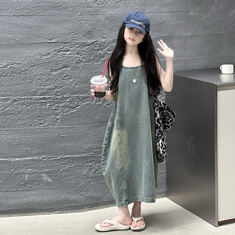 Vintage Blue เด็กหญิงคุณภาพสูง - Yours Summer Clothing บทวิจารณ์และราคา
